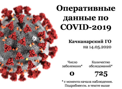 Оперативные данные по ситуации с COVID-19 в Качканаре на 14.05.2020